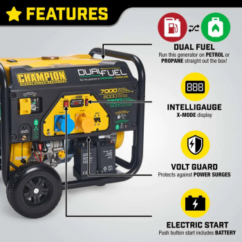 Champion 7000 Watt LPG Dual Fuel Stromerzeuger