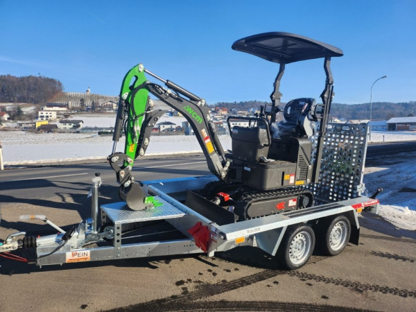 Aktionsangebot: Minibaggerr & Baumaschinenanhänger Builder 2615